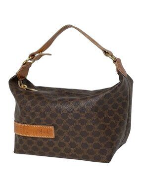 Celine Macadam Pattern Handbag Pouch Brown